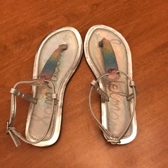 SAM EDELMAN Gigi Amore Rainbow Glitter Sandals - Picture 5 of 6